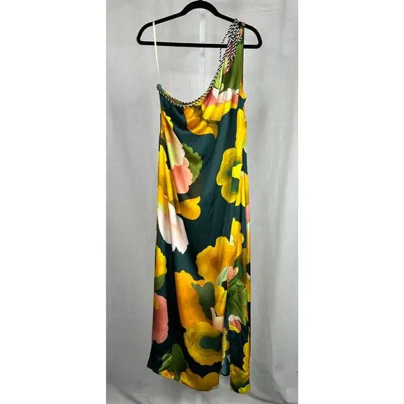 Farm Rio x Anthropologie Bold Printed One Shoulder Dress XL - Picture 10 of 16